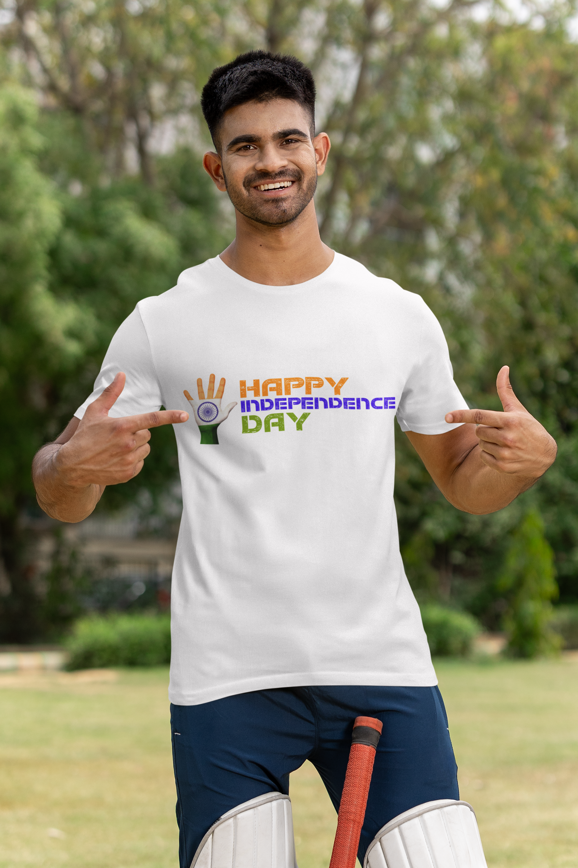 Tricolor Handprint T-Shirt – Indian Flag Edition