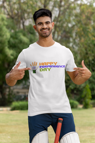 Tricolor Handprint T-Shirt – Indian Flag Edition